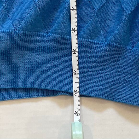 Bundle 2 Saddlebred Cotton Golf Preppy Sweater Vests Blue, Red, Diamond L - Picture 11 of 11